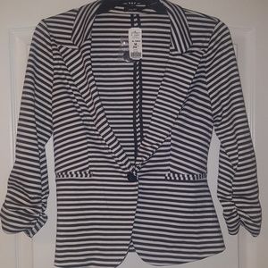 Poetry Jackets & Coats - Poetry Black & White Striped Blazer Poetry Jackets & Coats - Poetry Black & White Striped Blazer